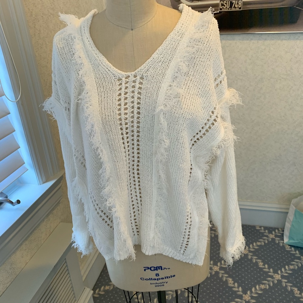 White summer sweater